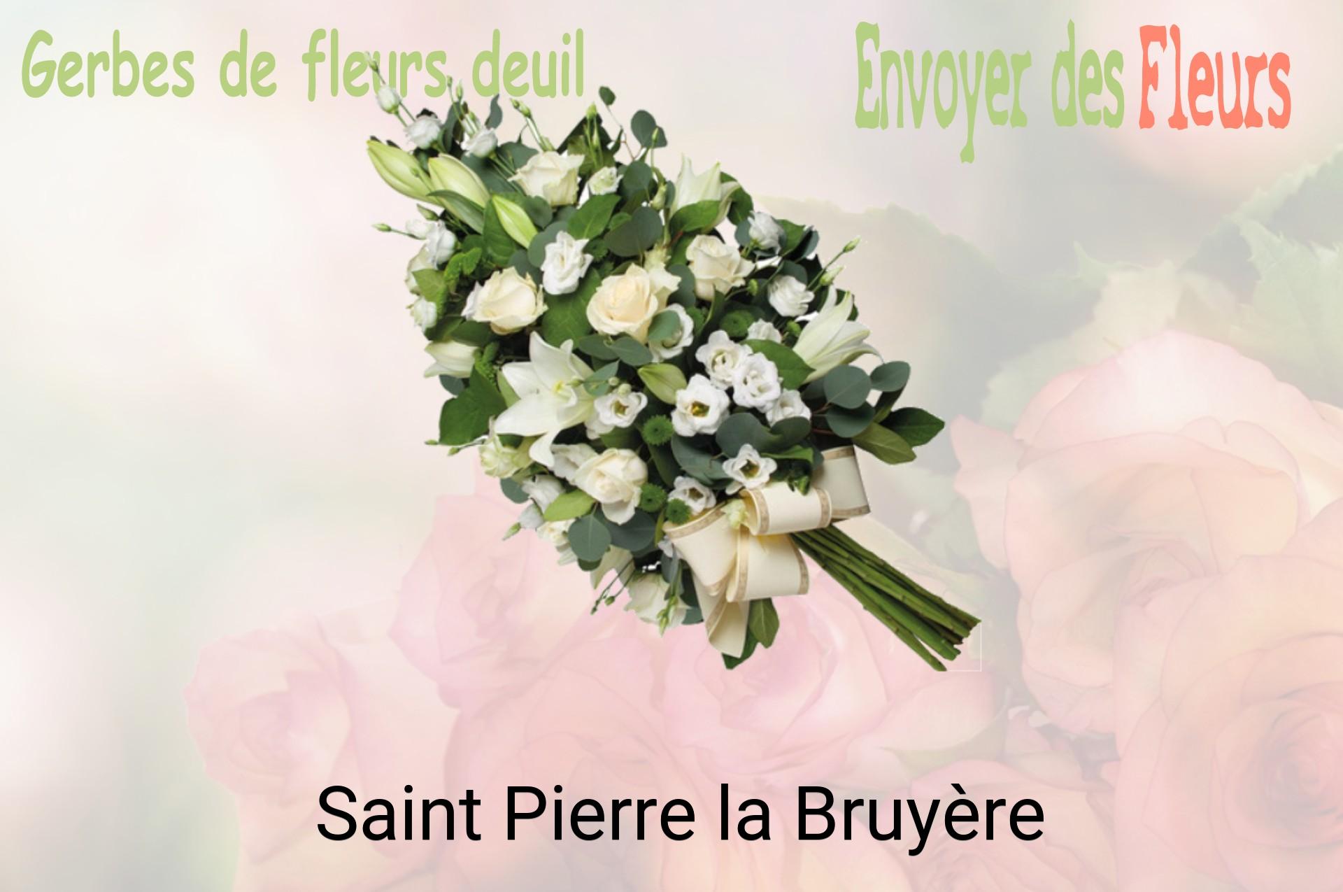 Gerbe de fleurs de deuil livrée à Saint-Pierre-la-Bruyère